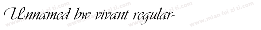 Unnamed bw vivant regular字体转换
